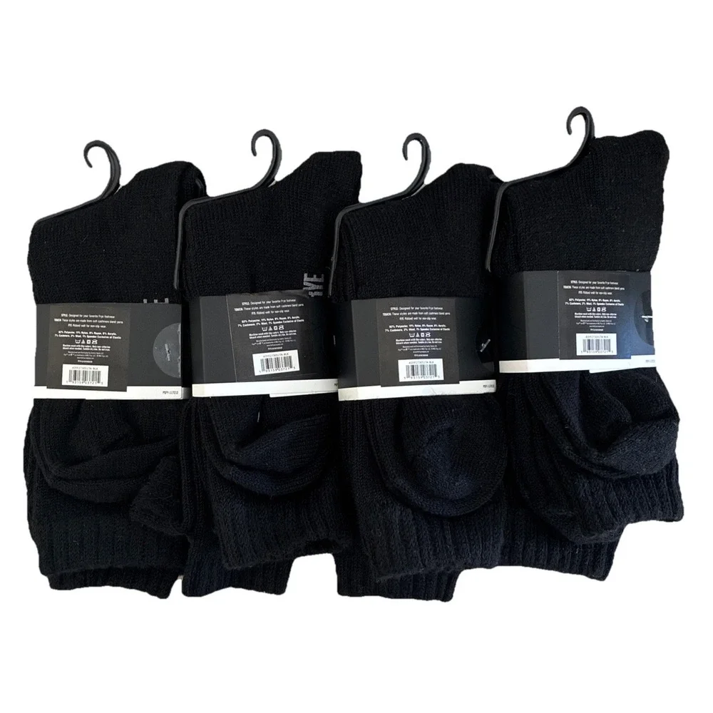 Frye Cashmere Blend Boot Socks Women's 5-10 Black Crew 8‎ Pairs NEW